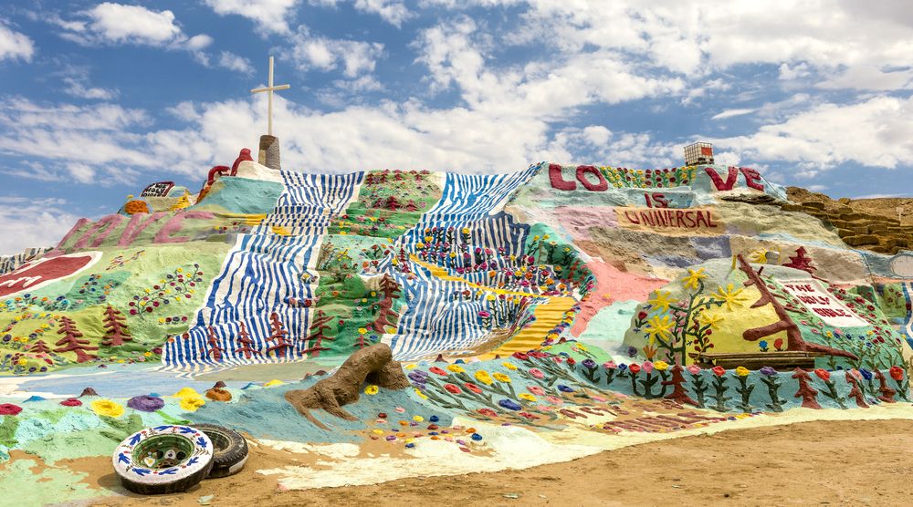 The colorful Salvation Mountain