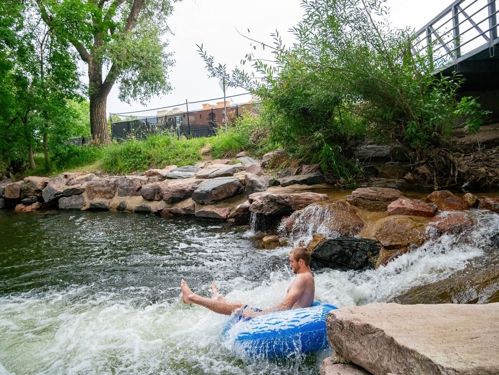 Water-tubing on Boulder Creek