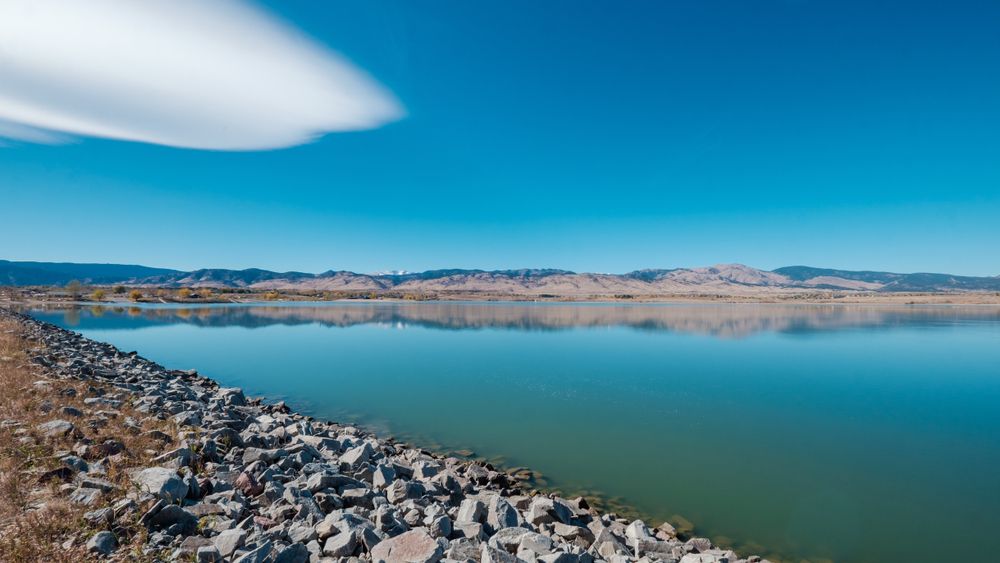 The waters of Boulder Reservoir