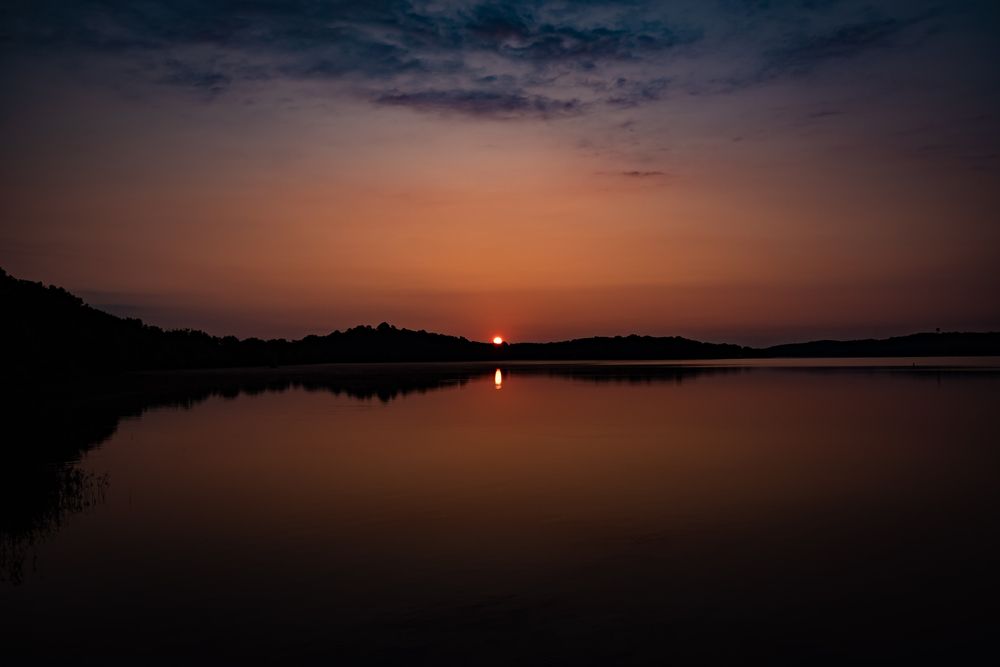Sunset in Beaverfork Lake Park