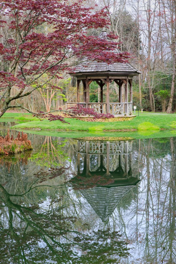 A gazebo at Gibbs Gardens