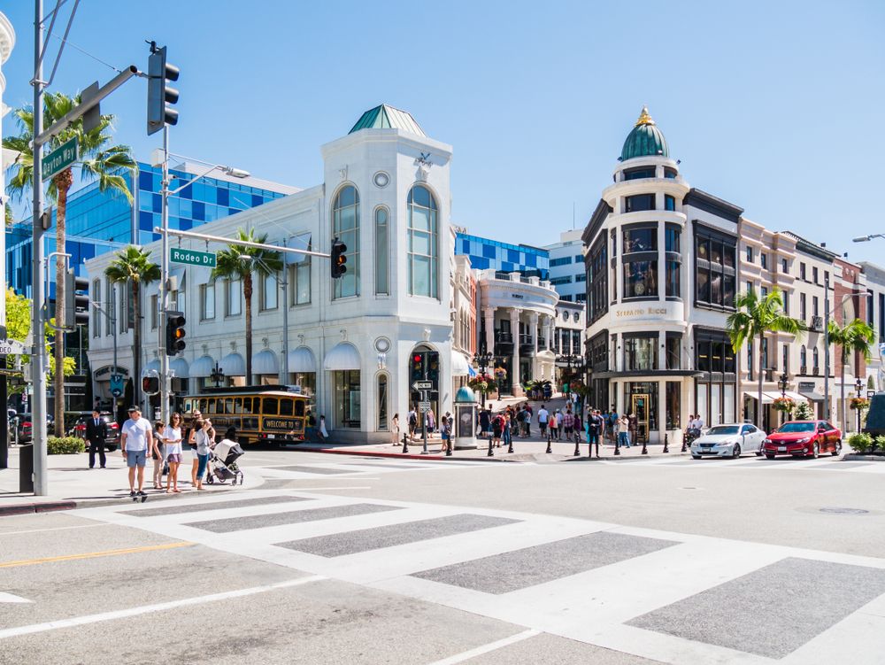 View of Rodeo Drive from across the street