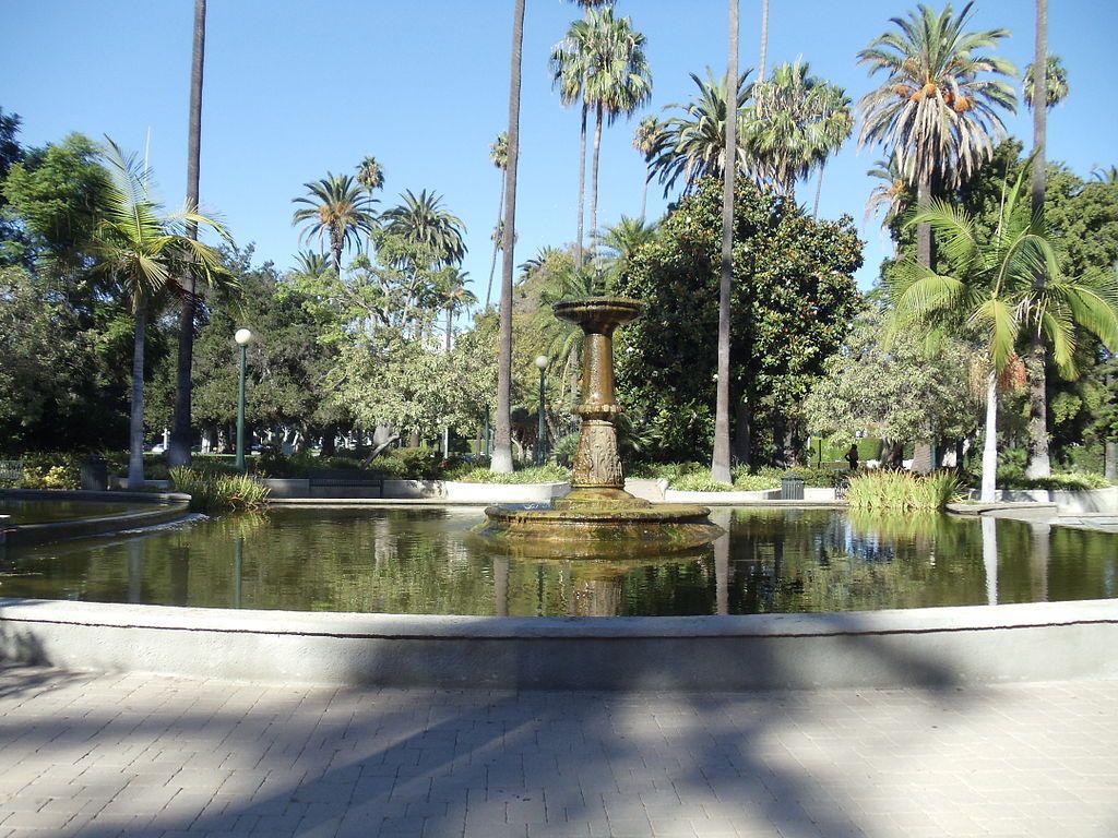 Water fountain at Will Rogers Memorial Park