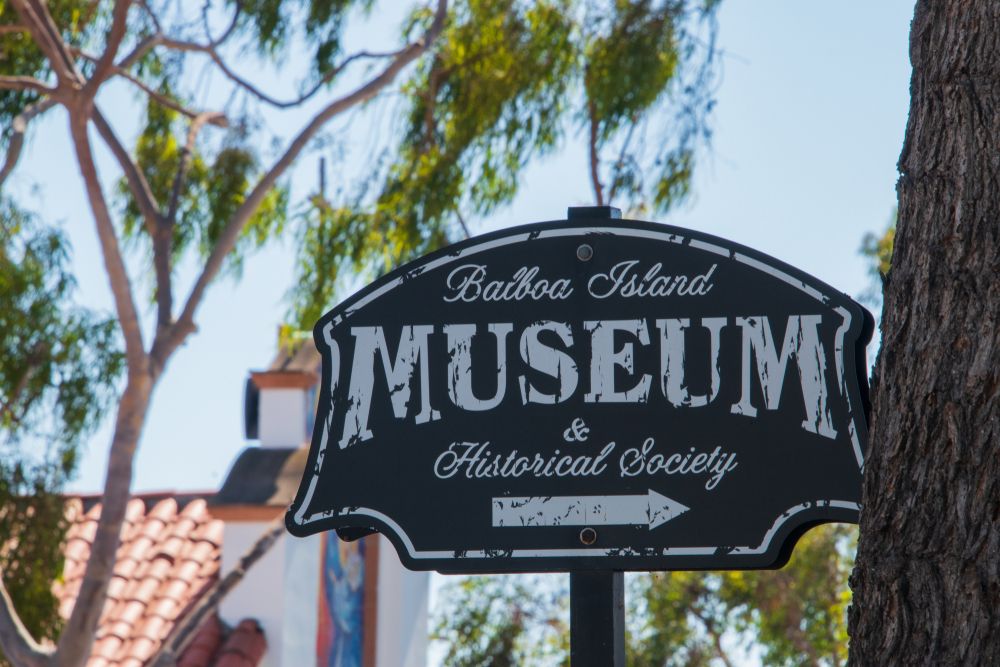 Signage of Balboa Island Museum