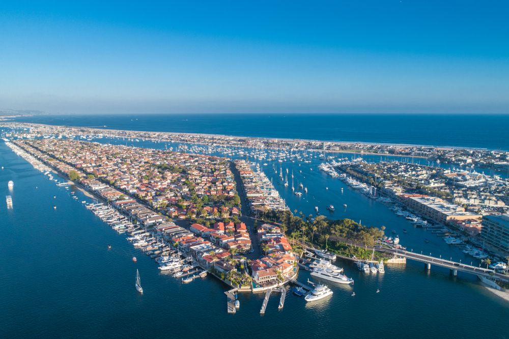 Aerial view of Lido Isle