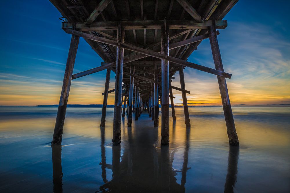 View from under the Newport Beach Pier