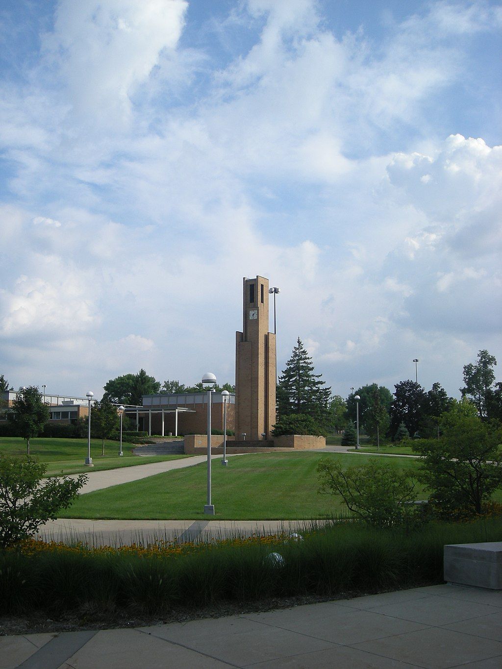 The tall central campus of ferris state university.