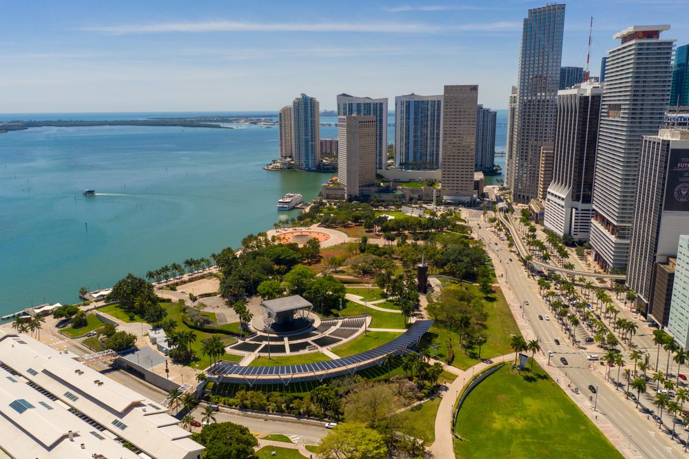 Aerial view of Bayfront Park