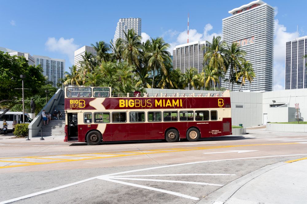 A Big Bus Tour along the road