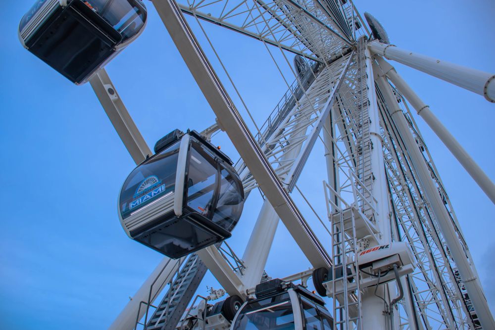 The gondolas of Skyviews Miami Observation Wheel