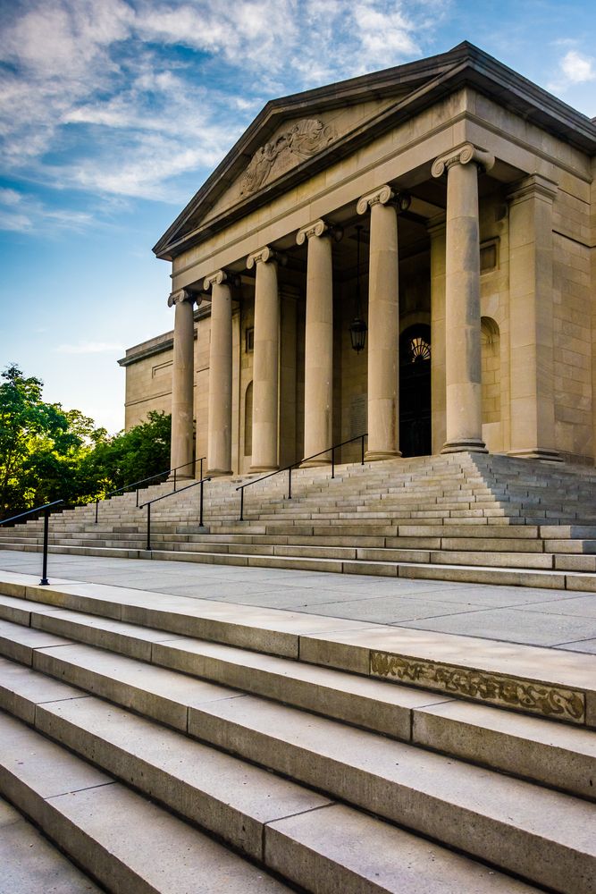 Steps leading to the Baltimore Museum of Art's entrance