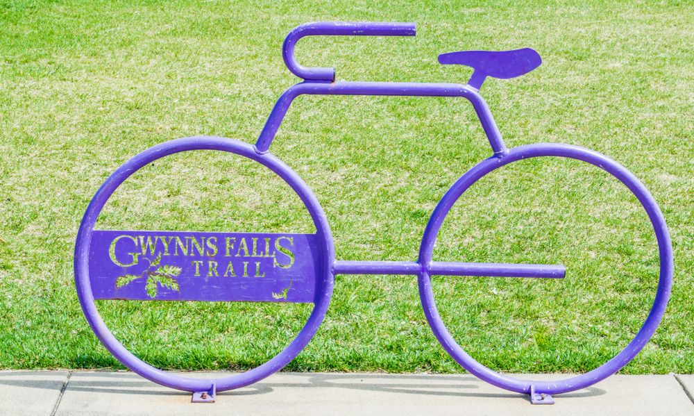 Bike statue at Gwynns Falls Trail
