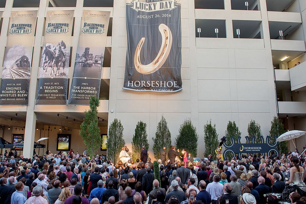 An event in front of the Horseshoe Casino Baltimore
