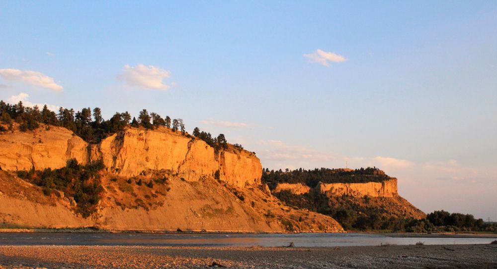 Sacrifice cliff at Four Dances Recreation Area
