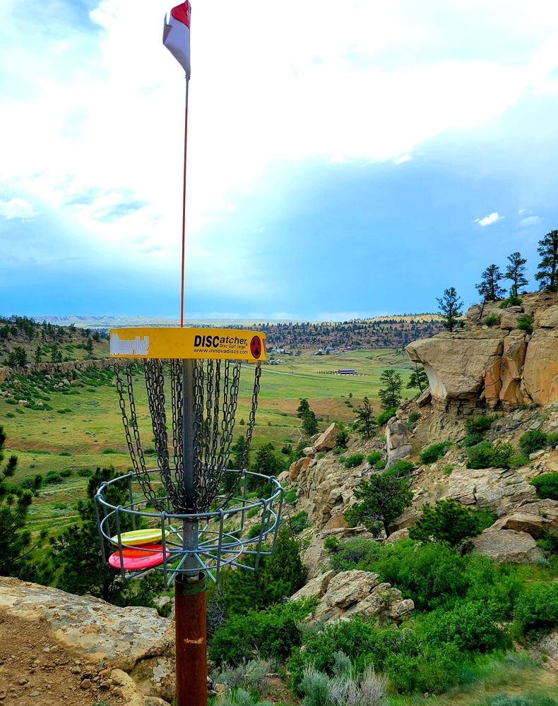 Disc golf catcher at Phipps Diamond X Park
