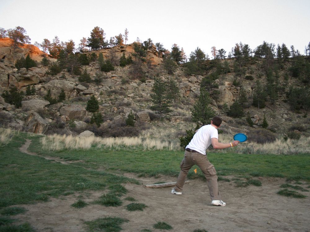 Disc golf player at Phipps Diamond X Park