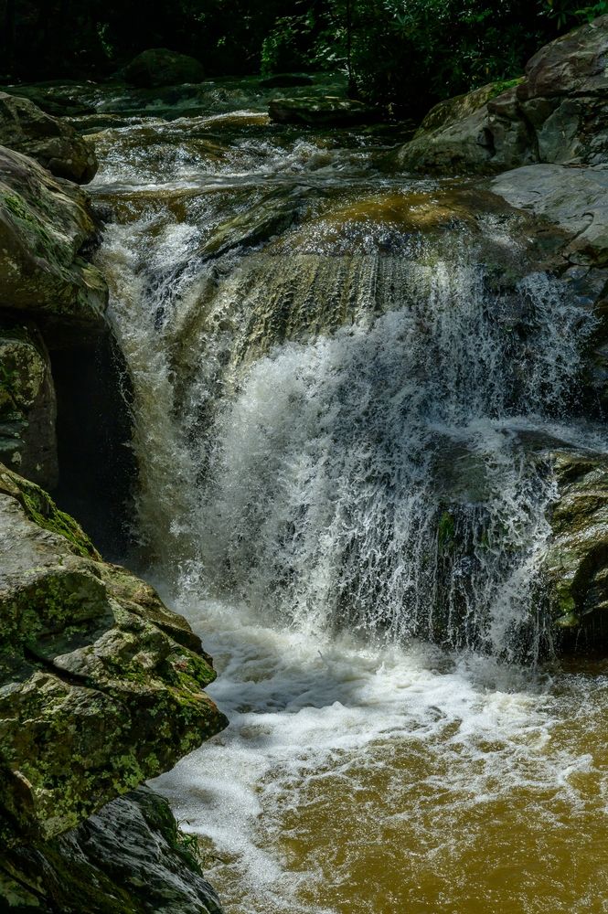 The waters of Laurel Creek Falls