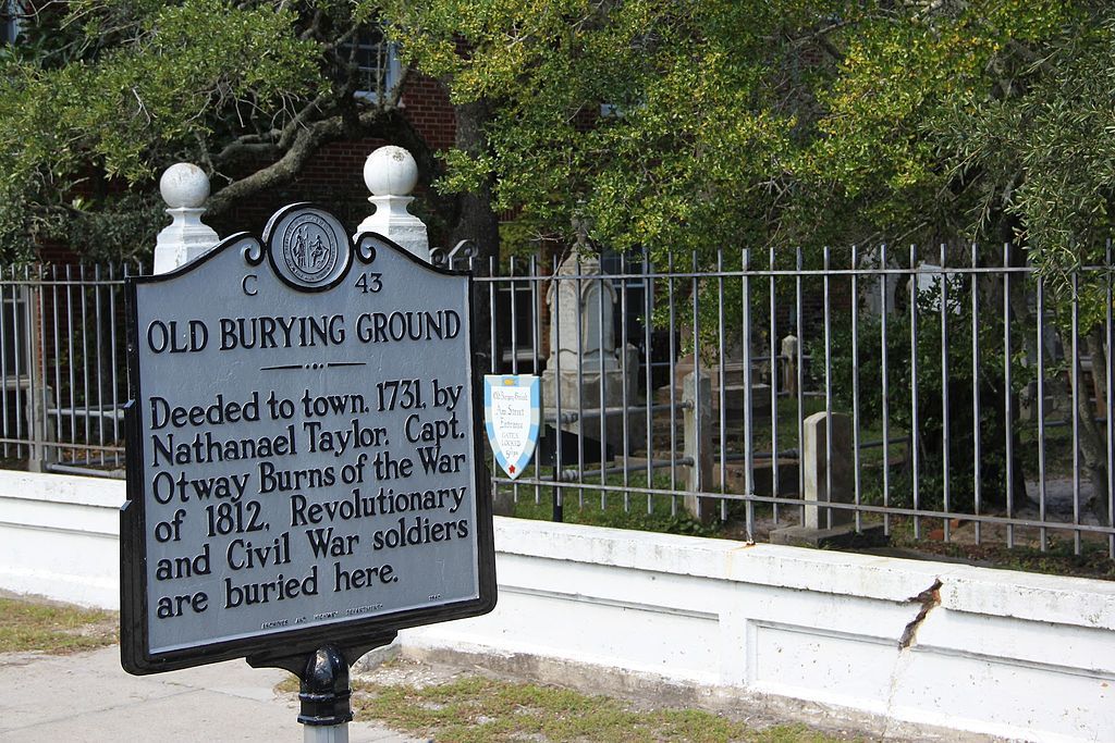 History marker of the Old Burying Ground
