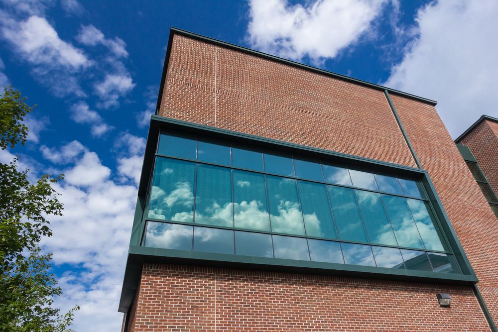 Glass window of Turchin Center for the Visual Arts