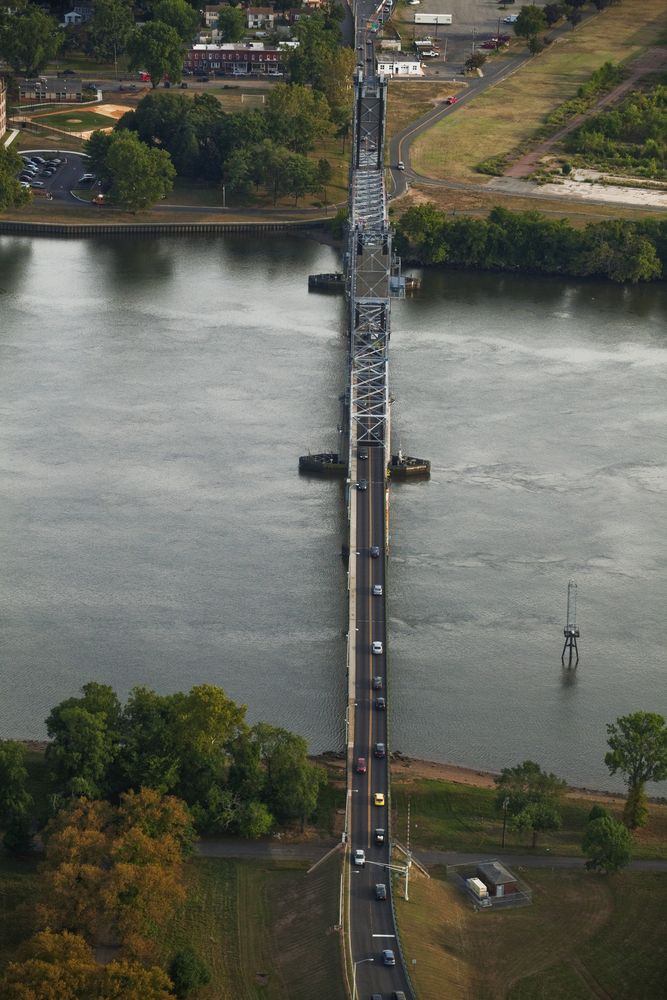 Cars passing by Burlington-Bristol Bridge