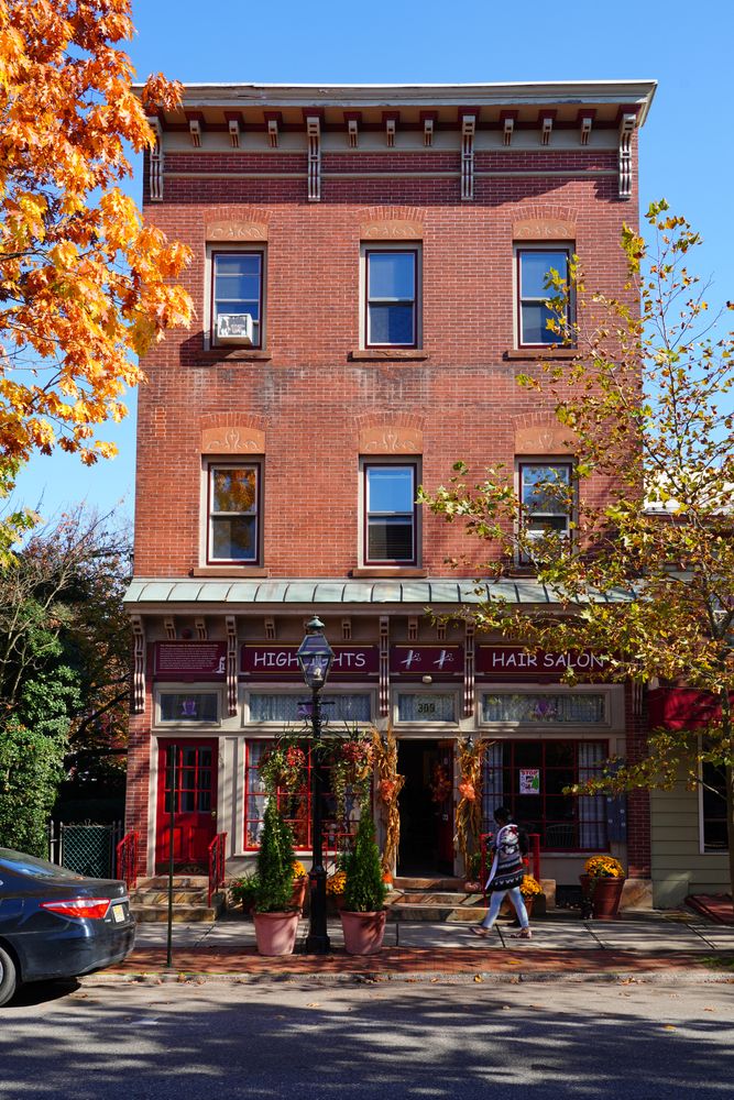 A hair salon along Historic Downtown Bordentown