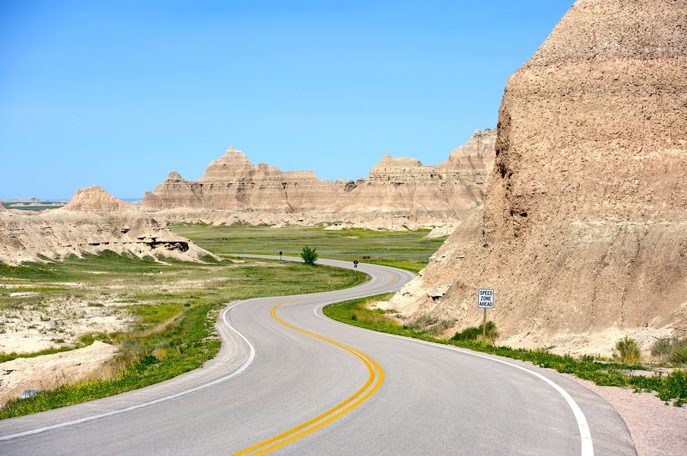 Mountain views from Badlands Loop Road