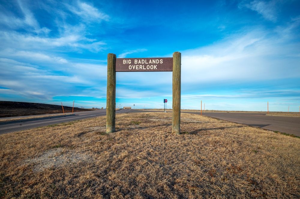 Name sign of Big Badlands Overlook