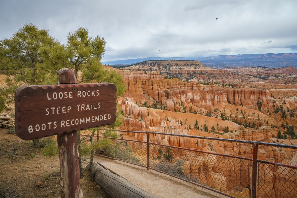 A signage along the Rim Trail
