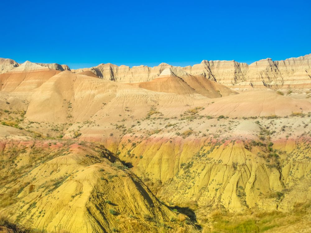 Daytime view of the bright Yellow Mounds Overlook