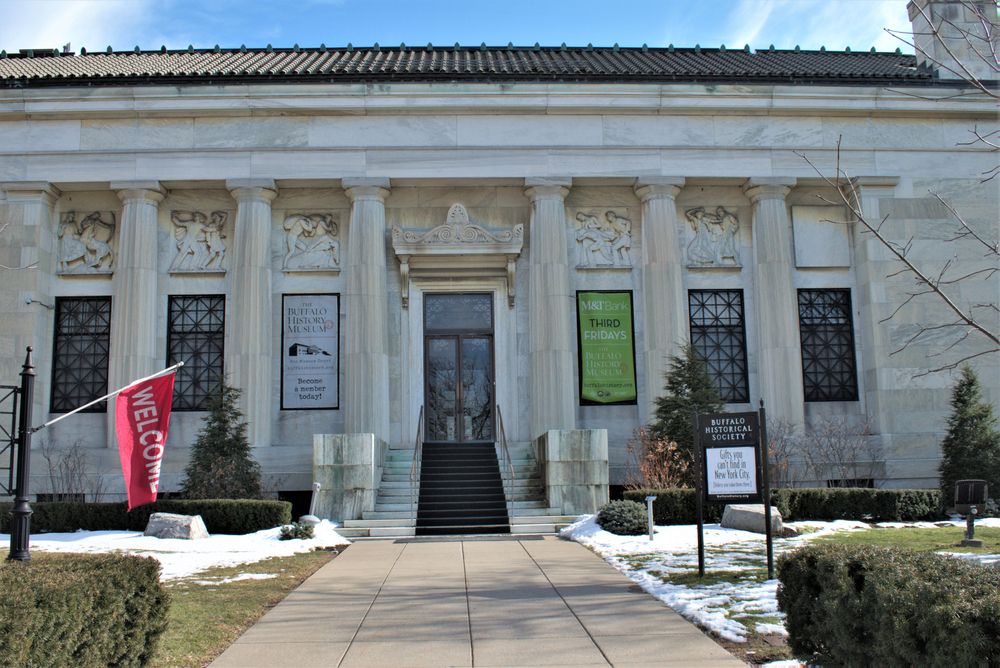 Entrance doors of the Buffalo History Museum