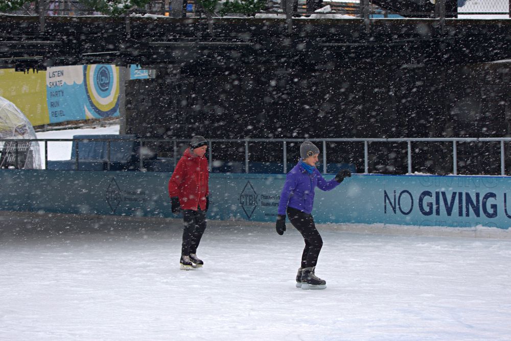 Ice skating at Canalside Buffalo