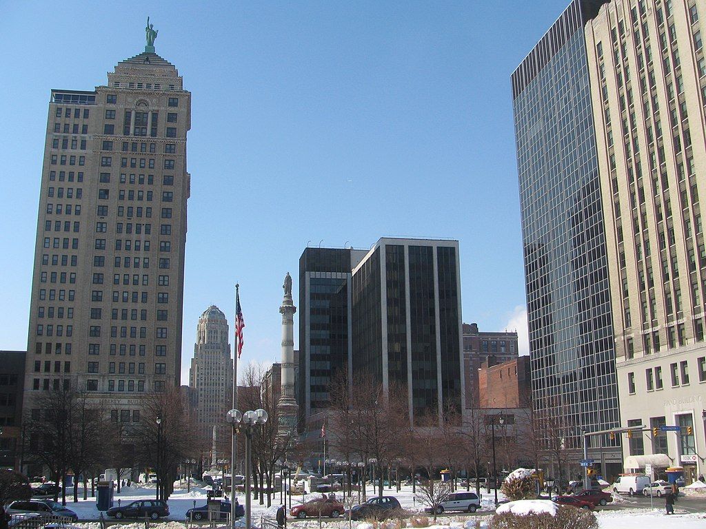 Daytime view of Lafayette Square