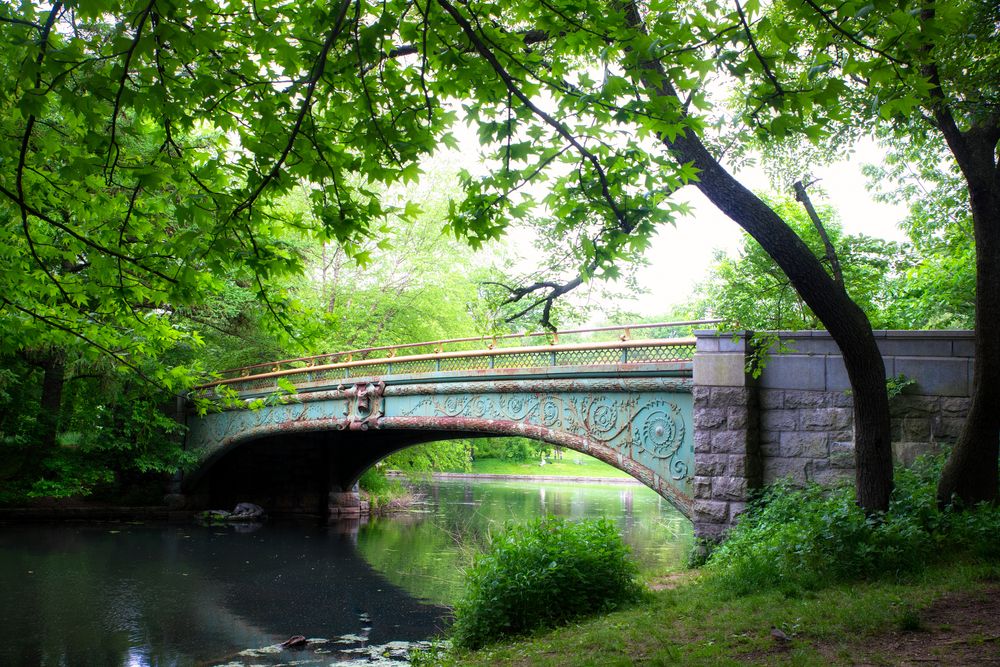 A historic bridge at Prospect Park