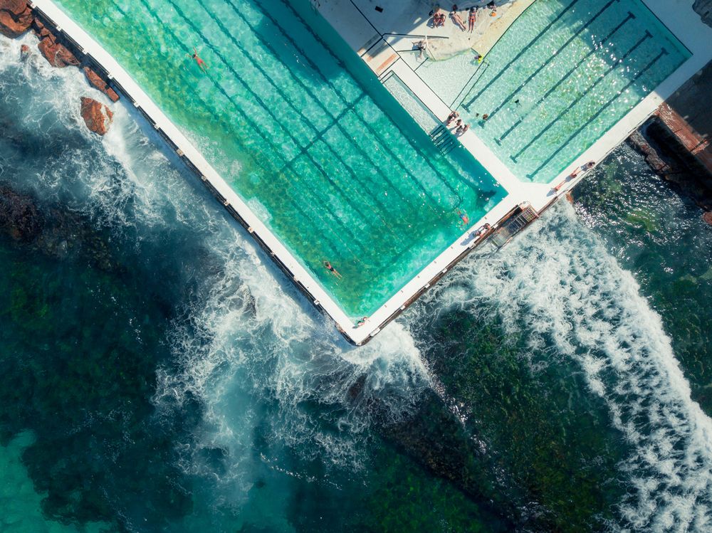 Aerial view of Icebergs Outdoor Pool