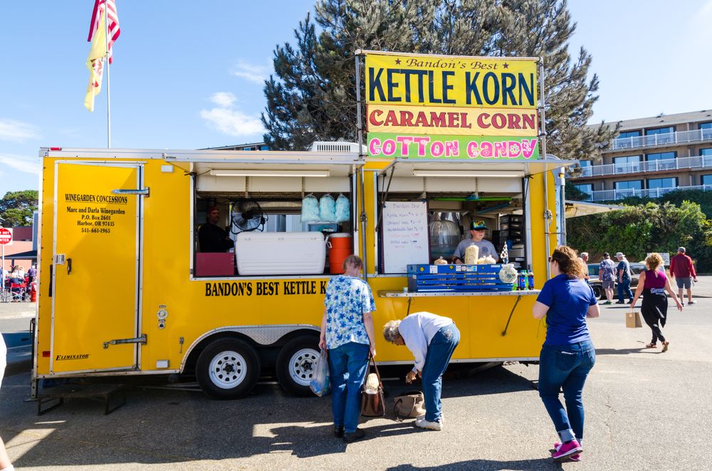 Kettle corn stand at Bandon's Annual Cranberry Festival