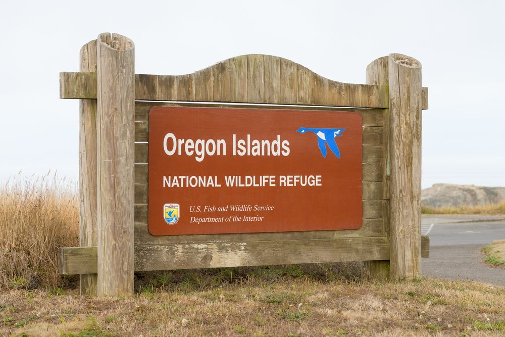 Signage of Oregon Islands National Wildlife Refuge