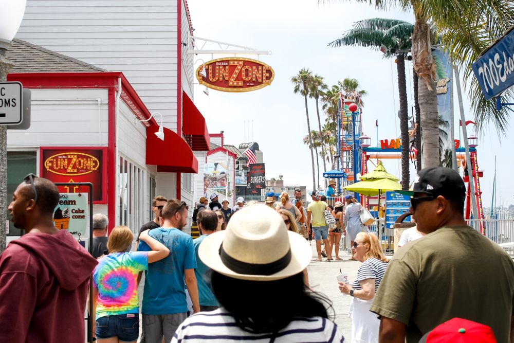 People exploring Balboa Fun Zone