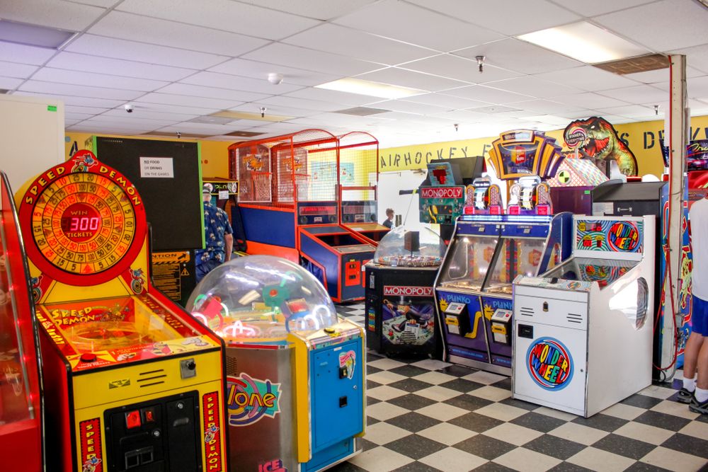 Arcade area of Balboa Fun Zone