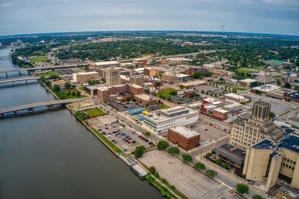 Aerial view of Saginaw City