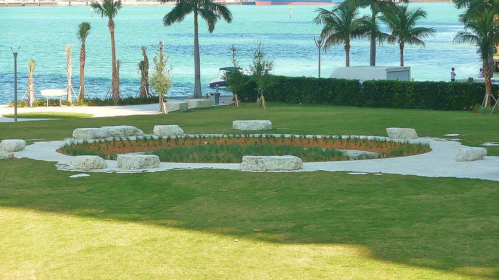 Daytime view of Miami Circle National Historic Landmark