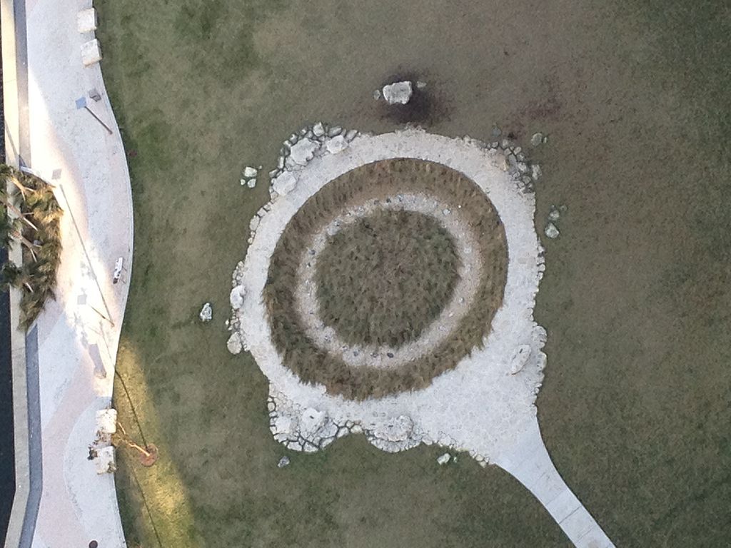 Aerial view of Miami Circle National Historic Landmark