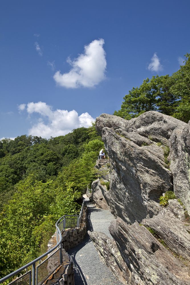 Uphill trail of Blowing Rock
