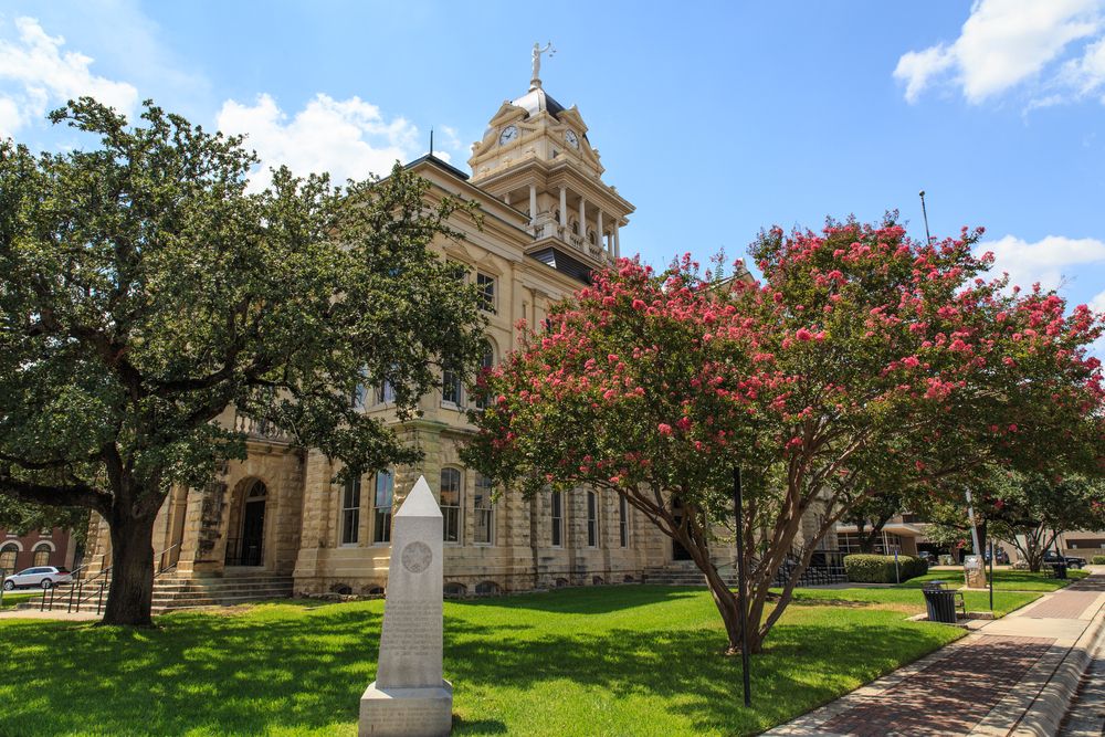 A memorial on the grounds of Bell County Courthouse