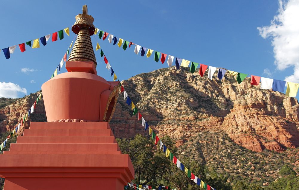 Beautiful View of Amitabha Stupa and Peace Park