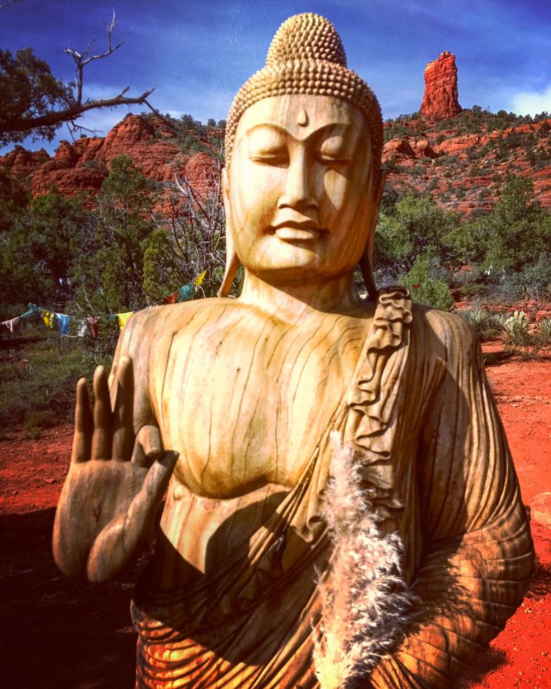 A Statue in Arizona at Amitabha Stupa and Peace Park