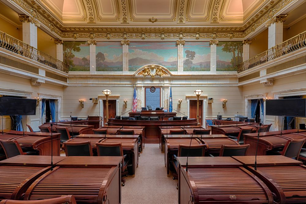 Senate chamber in Utah State Capitol