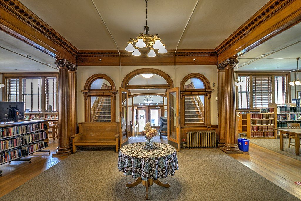 Interior of the Aldrich Public Library