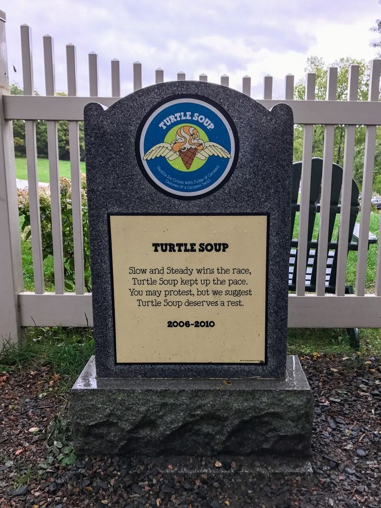 Turtle Soup tombstone at the Flavor Graveyard