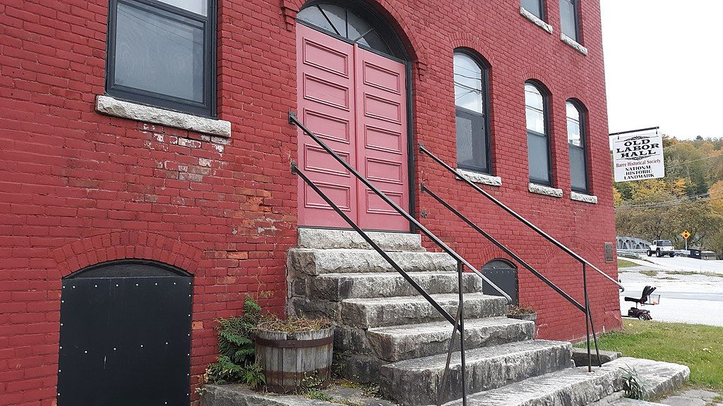 Entrance doors of Socialist Labor Party Hall