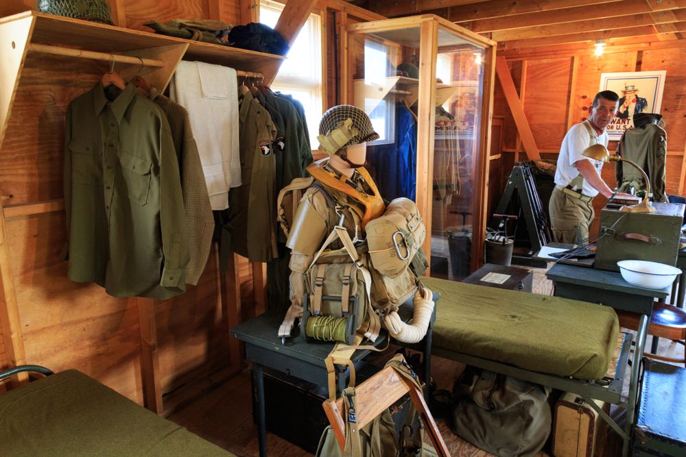 Army clothes inside the U.S. Army Heritage and Education Center